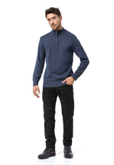 CP290 Sweat-shirt à col zippé pour homme – Le confort du coton rencontre le style sportif