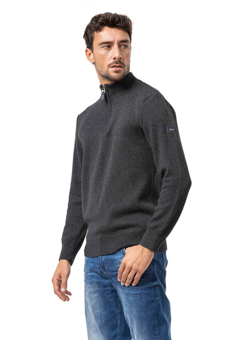 CP290 Sweat-shirt à col zippé pour homme – Le confort du coton rencontre le style sportif