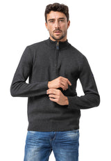 CP290 Sweat-shirt à col zippé pour homme – Le confort du coton rencontre le style sportif