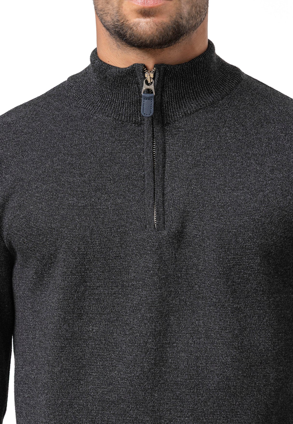 CP290 Sweat-shirt à col zippé pour homme – Le confort du coton rencontre le style sportif
