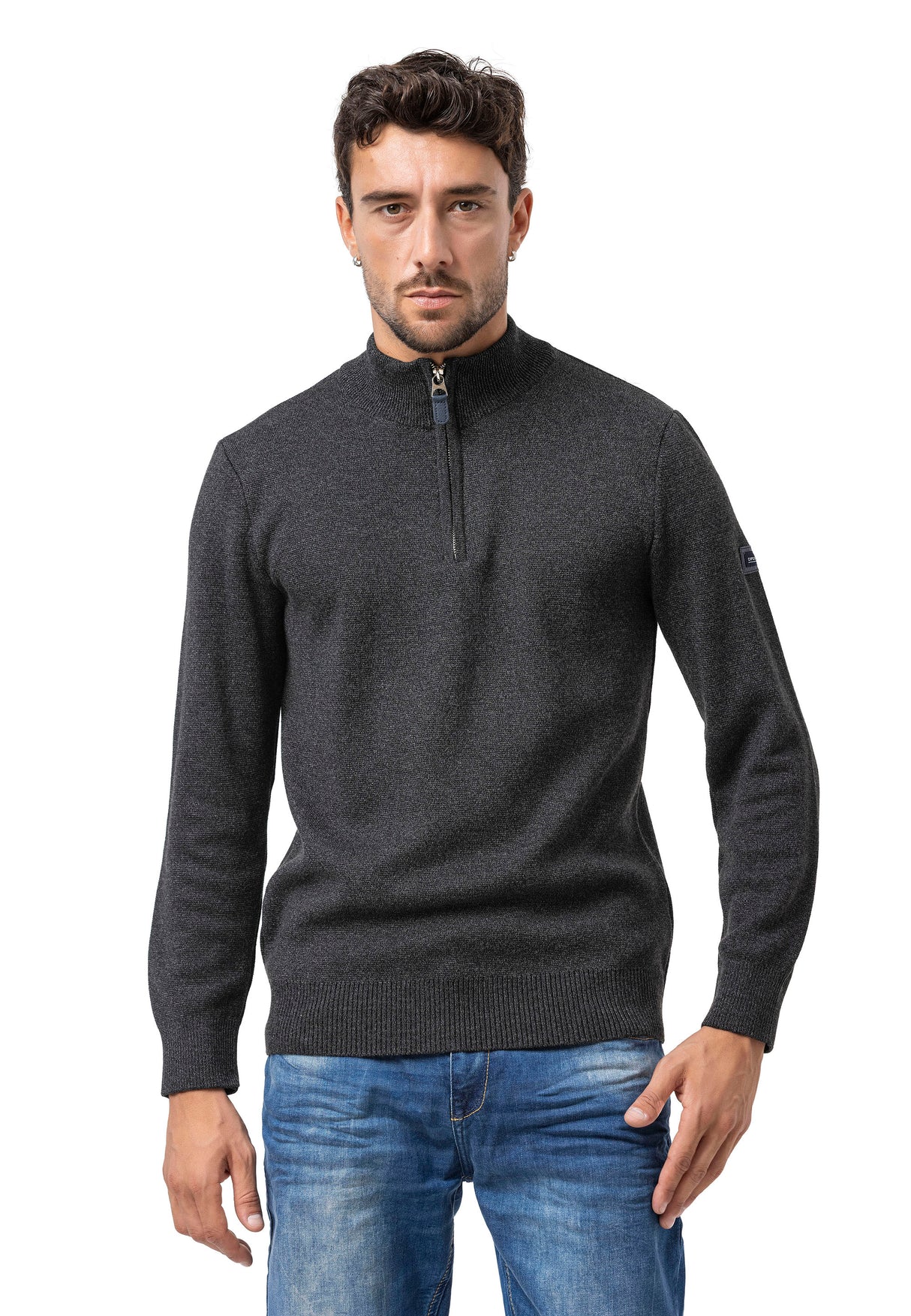 CP290 Sweat-shirt à col zippé pour homme – Le confort du coton rencontre le style sportif