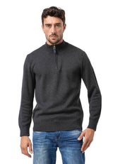 CP290 Sweat-shirt à col zippé pour homme – Le confort du coton rencontre le style sportif