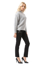 WP262 Damen Strickpullover – Gerippter Pullover mit Stehkragen & Relaxed Fit | Zeitloser Casual-Look für Alltag & Übergangszeit