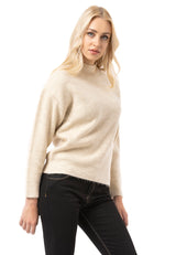 WP262 Damen Strickpullover – Gerippter Pullover mit Stehkragen & Relaxed Fit | Zeitloser Casual-Look für Alltag & Übergangszeit