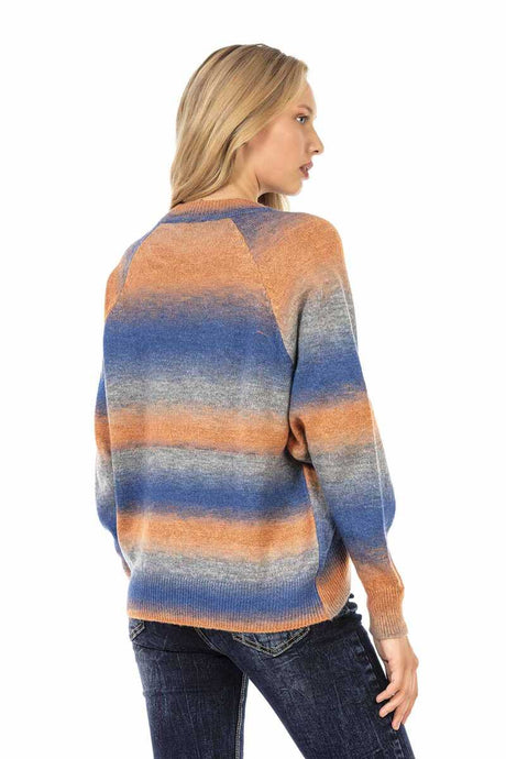 Suéter de tejer para mujeres WP211 con gradiente de color de color