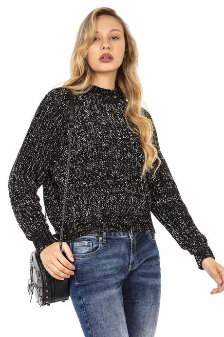 Suéter de tejer de suéter WP237 para mujeres en un diseño moteado