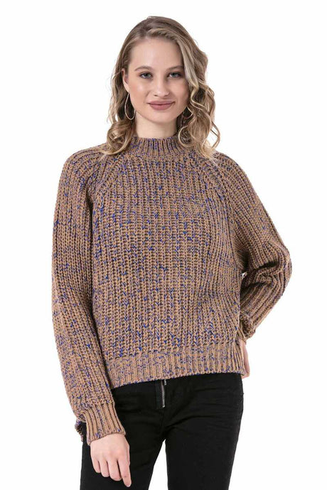 Suéter de tejer de suéter WP237 para mujeres en un diseño moteado