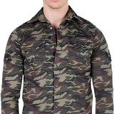 CH130 Longue chemise masculine avec marque de marque