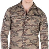 CH130 Longue chemise masculine avec marque de marque