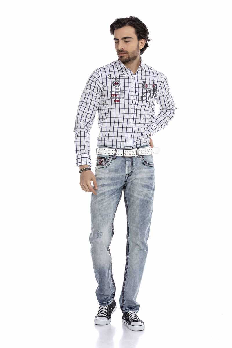 CD502 Men Slim-fit-jeans met koele wassen in rechte pasvorm