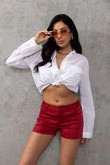 WK195 Shorts de mujer con bolsillos