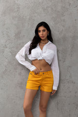 WK195 Shorts de mujer con bolsillos