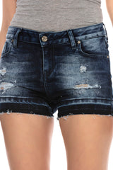 Wk173 Shorts Desgastados para Mujer