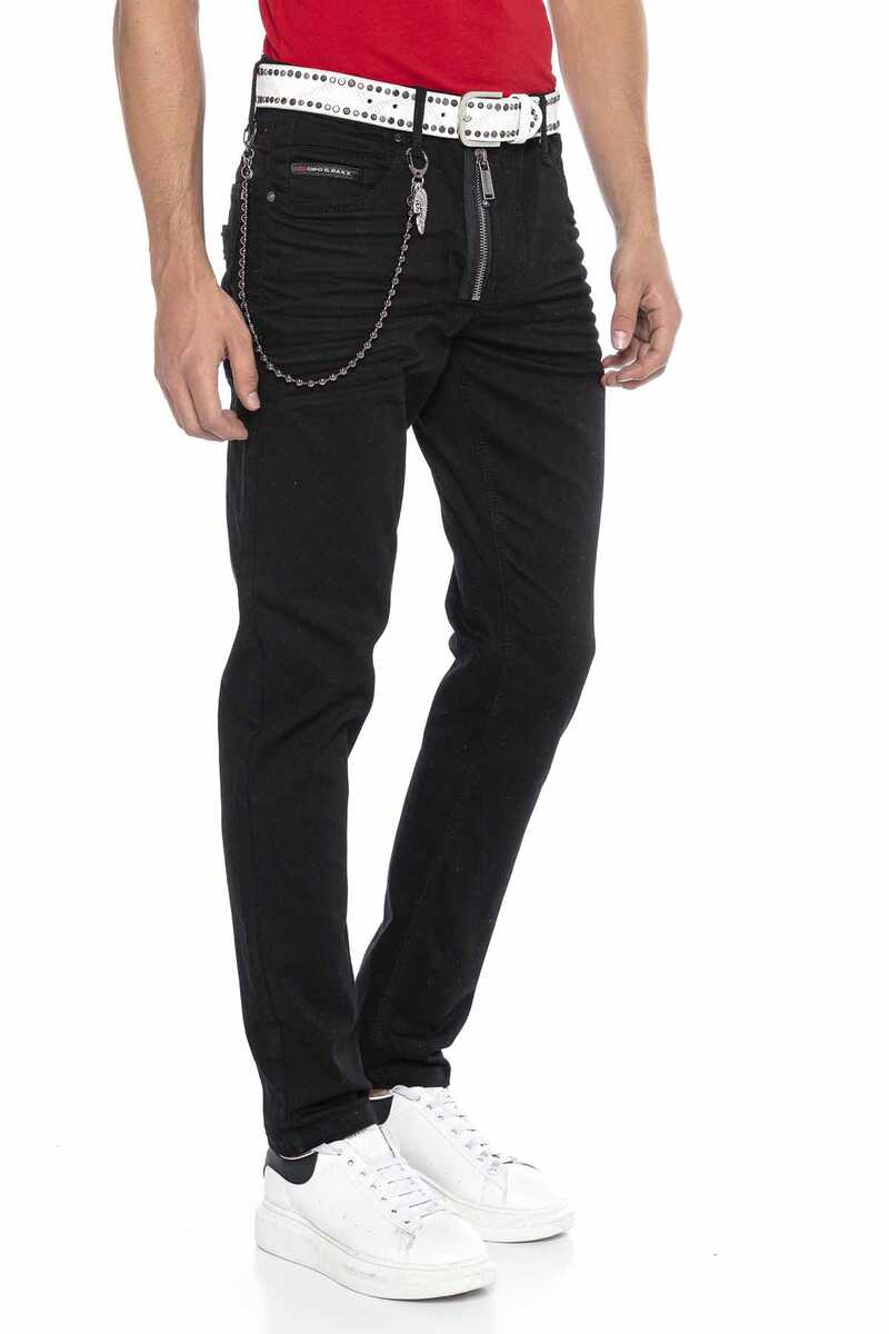 CD675 Mężczyźni proste Fit-Jeans w stylowym wyglądzie