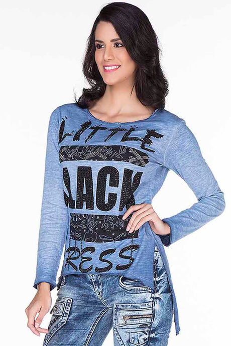 Wl170 Blue Women Blouse Sweatt