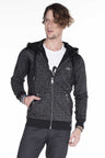 CL251 men's sweat jacket with cool synthetic leather applications