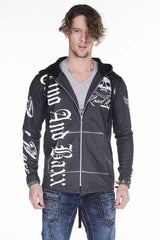 CL256 men's sweat jacket with cool prints
