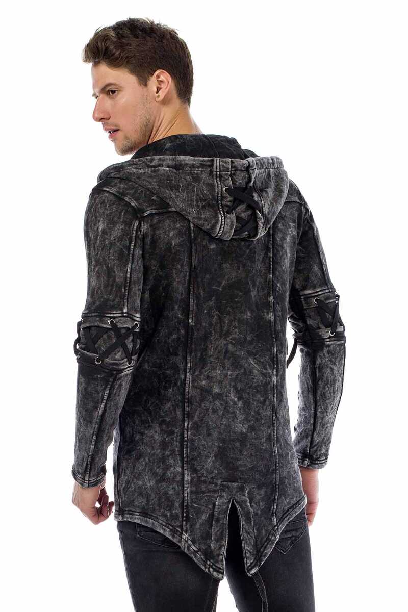 CL257 men's sweat jacket with hood