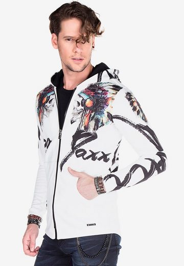 CL263 men's sweat jacket with cool print