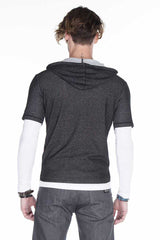 CL268 men's long -sleeved shirt with hood
