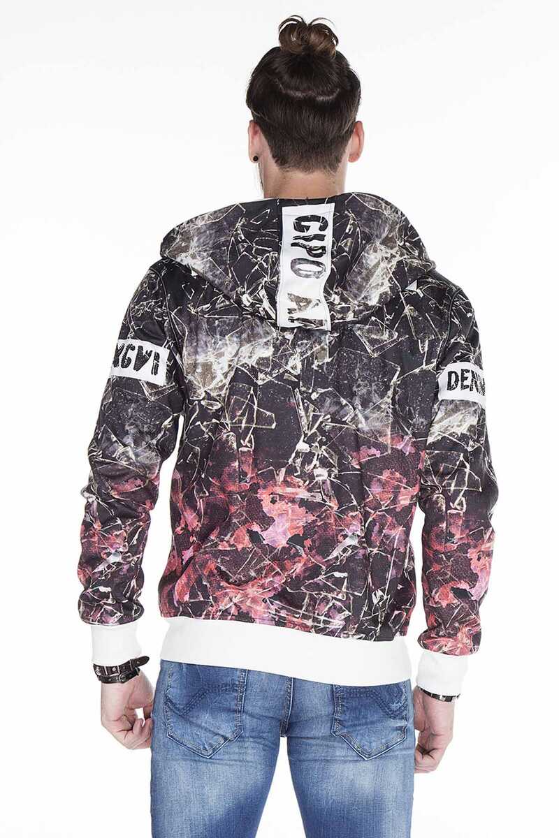 CL270 men's sweat jacket with lettering prints
