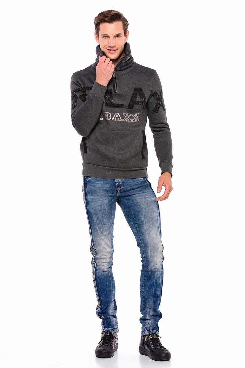 CL385 men sweatshirt with a high collar