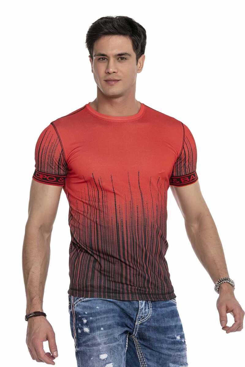 CT630 T-shirt da Uomo con Fantasia alla Moda