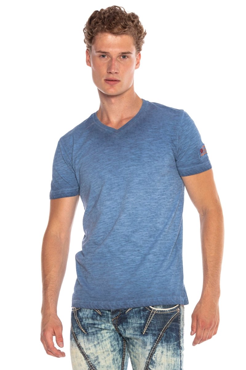 Camiseta para hombres CT596 con un pequeño parche de logotipo