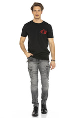 CT573 T-shirt pour homme avec col ronde moderne
