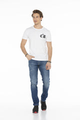 CT573 T-shirt pour homme avec col ronde moderne