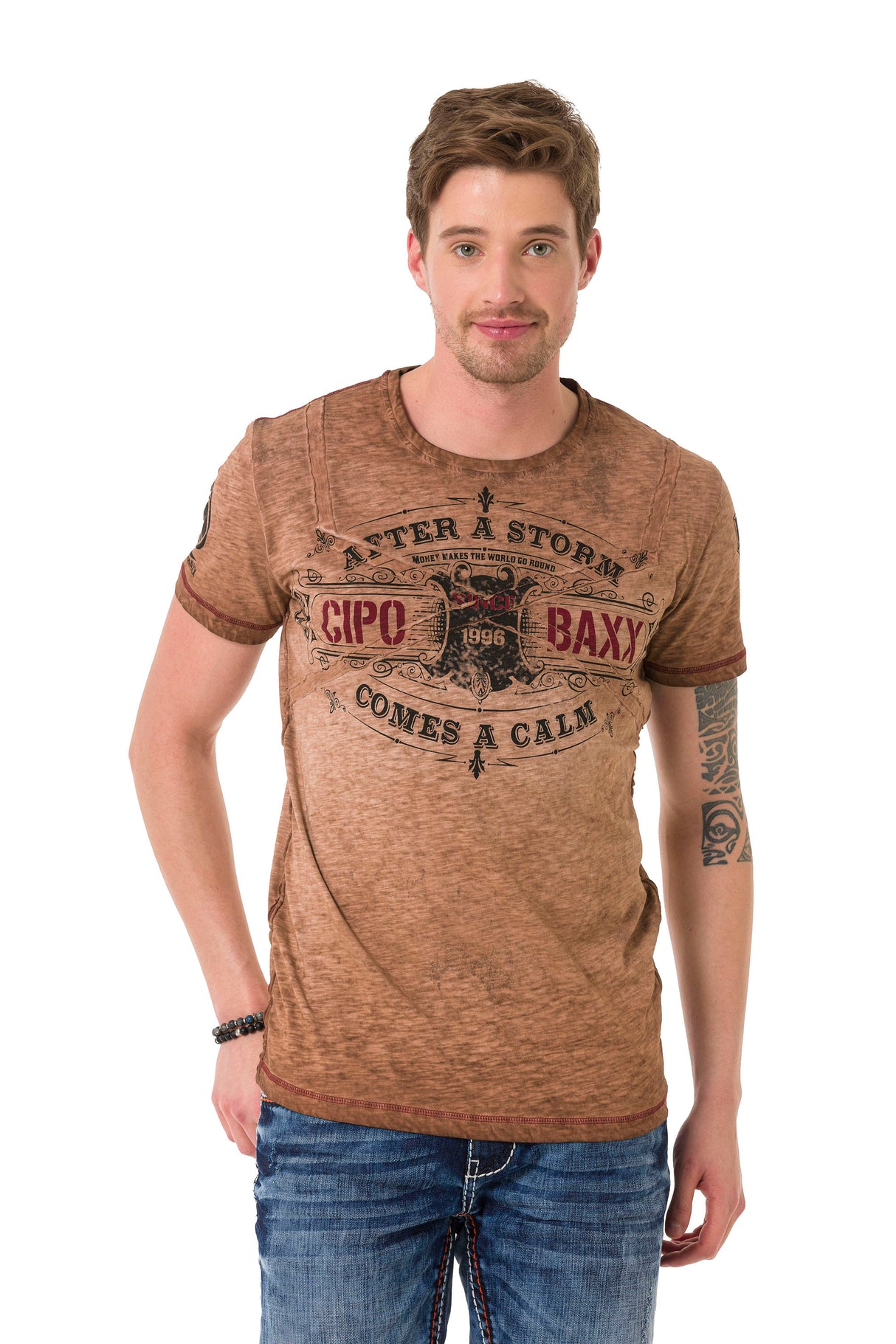 CT703 T-shirt vintage pour homme