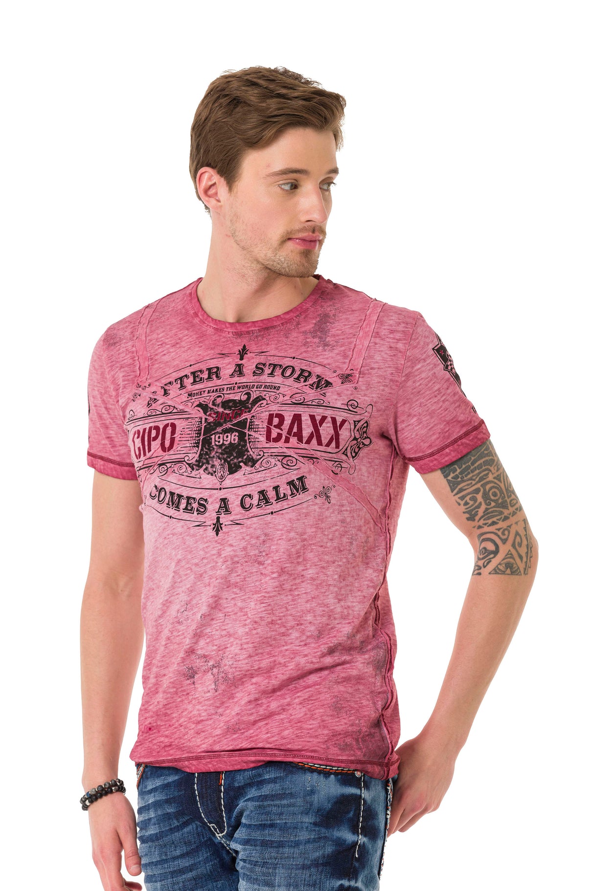 CT703 T-shirt vintage pour homme