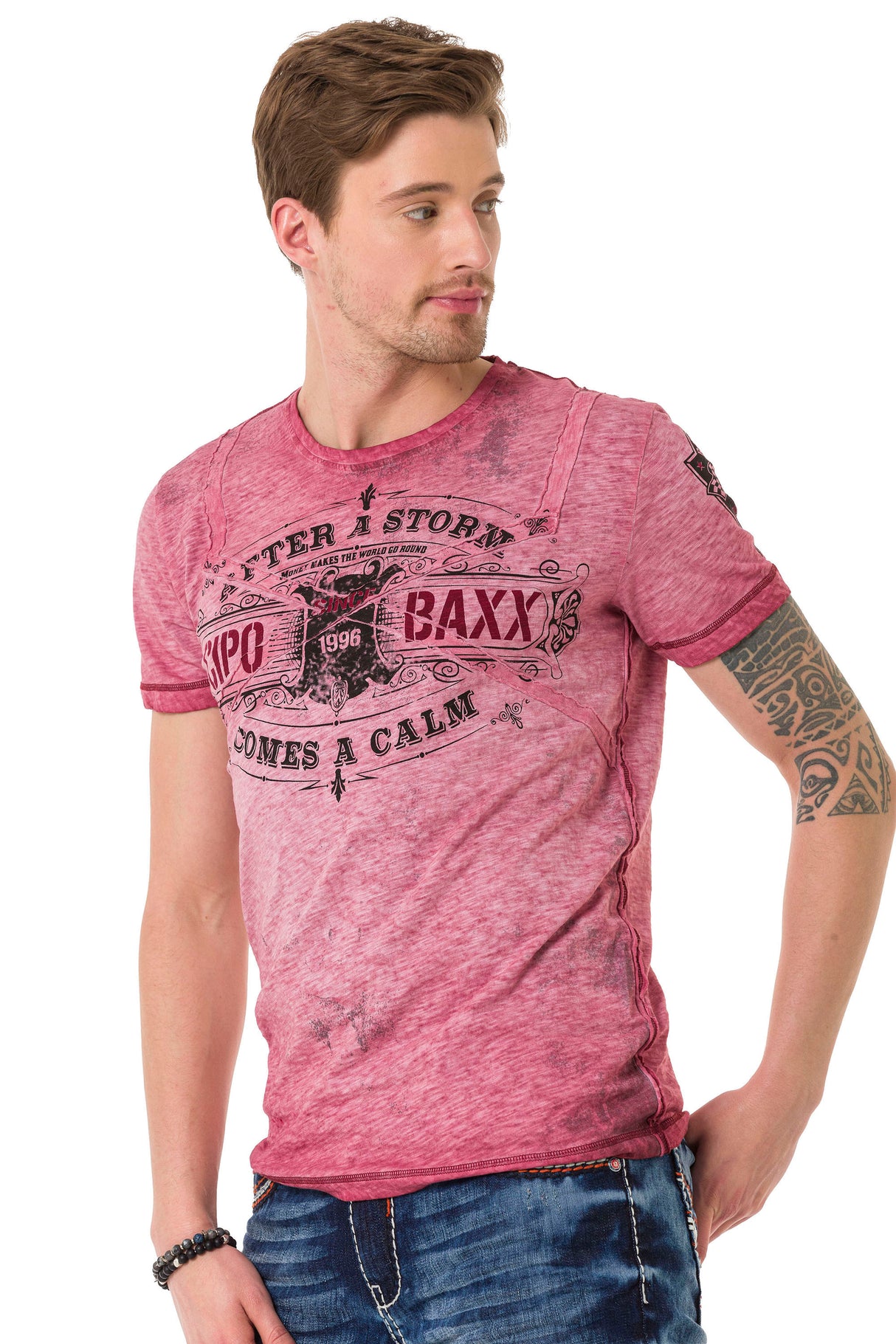 CT703 T-shirt vintage pour homme