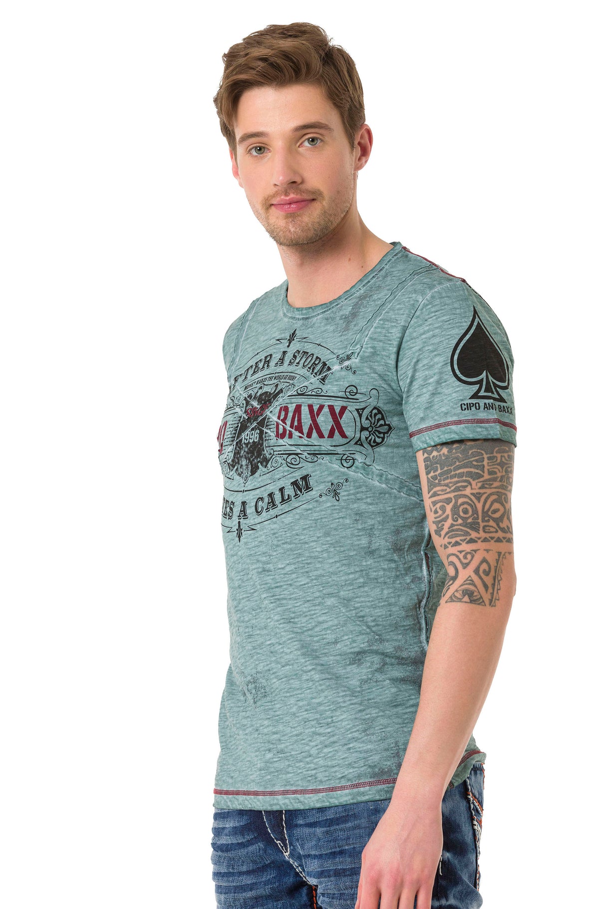 CT703 T-shirt vintage pour homme