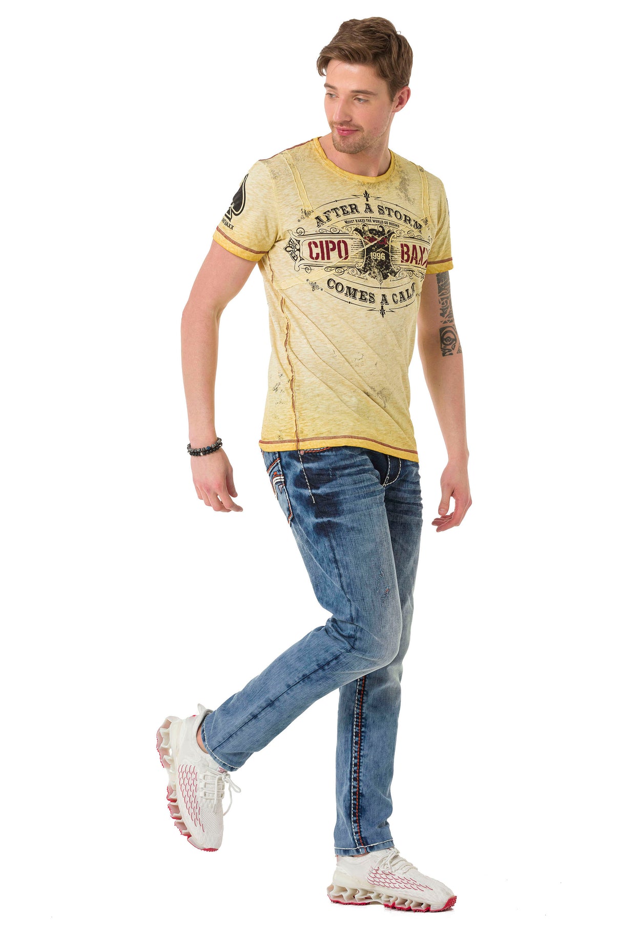 CT703 T-shirt vintage pour homme