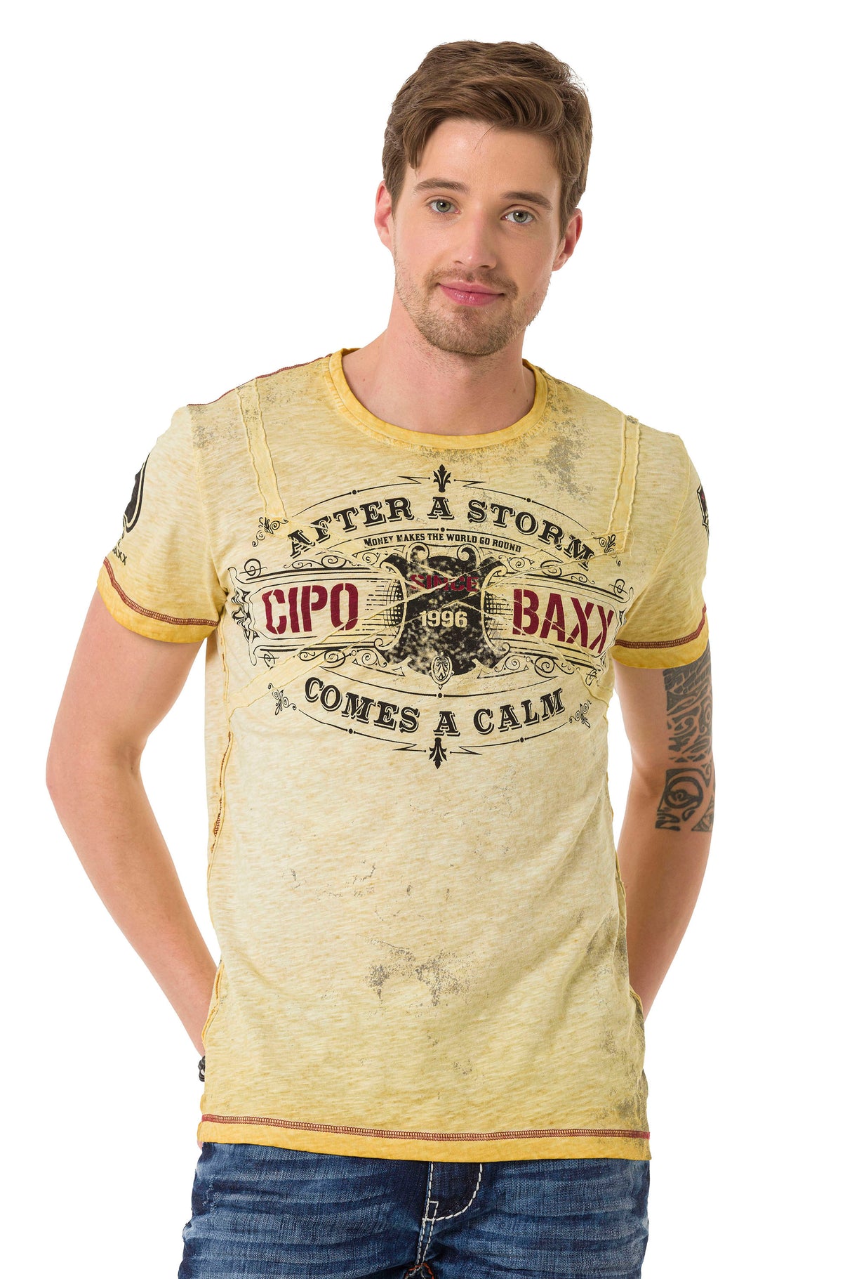 CT703 T-shirt vintage pour homme