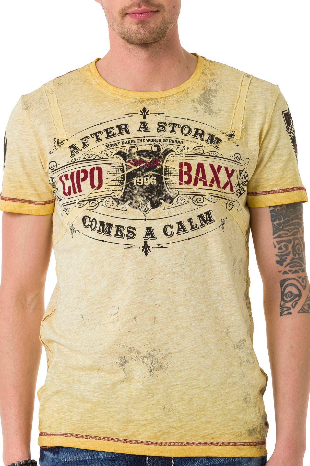 CT703 T-shirt vintage pour homme