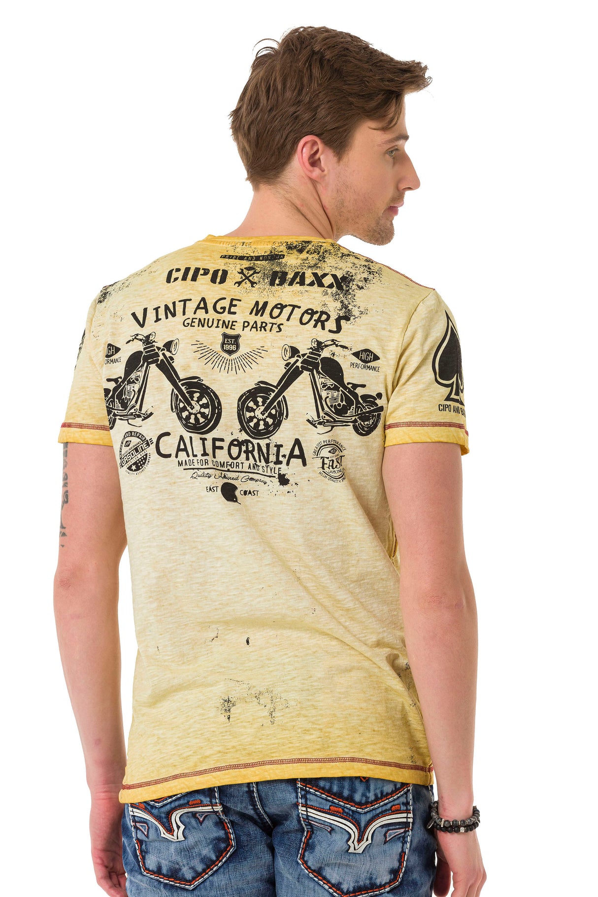 CT703 T-shirt vintage pour homme