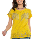 WT310 T-shirt damski z kamieniami