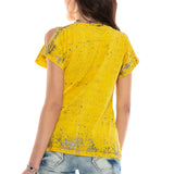 WT310 T-shirt damski z kamieniami