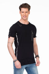 CT366 Camiseta para hombres  con aplicación de diseño