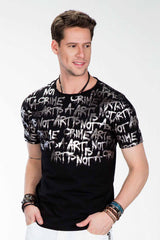 CT371  Camiseta para hombres con estampado de grafiti