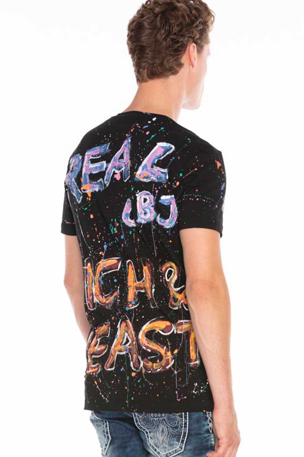 CT594 Camiseta para hombres en el estilo de graffiti casual