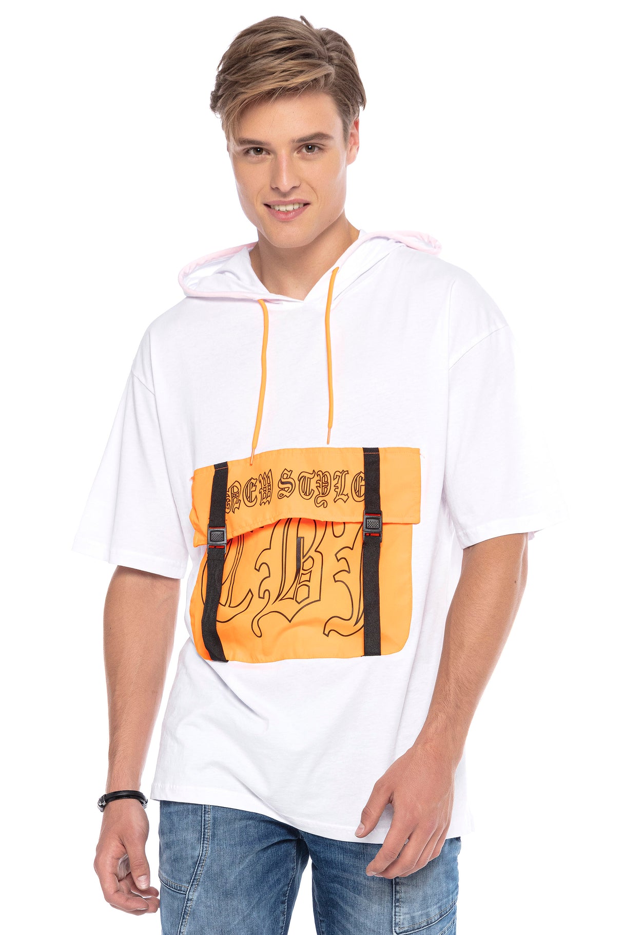 CT588 Camisa con capucha para hombres  con diseño de bolsillos grandes