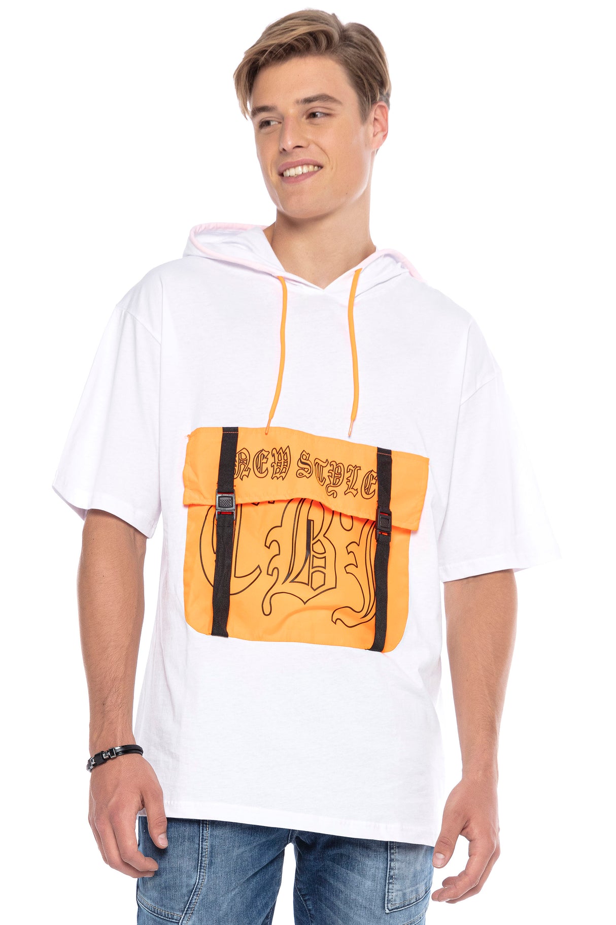 CT588 Camisa con capucha para hombres  con diseño de bolsillos grandes