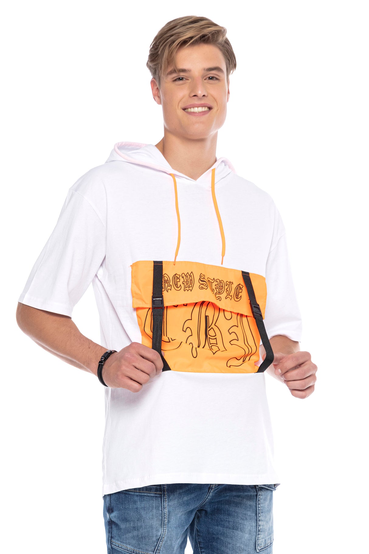 CT588 Camisa con capucha para hombres  con diseño de bolsillos grandes