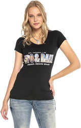 WT295 Camiseta  Women con un estampado frontal de marca grande