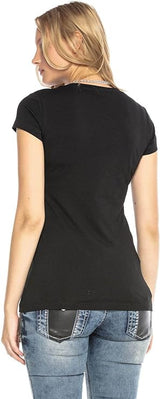 WT295 Camiseta  Women con un estampado frontal de marca grande