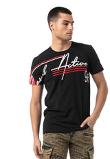 CT796–Herren T-Shirt mit Rundhals und Print-Design