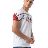 CT796–Uomini T-Shirt con scollo rotondo e design stampato